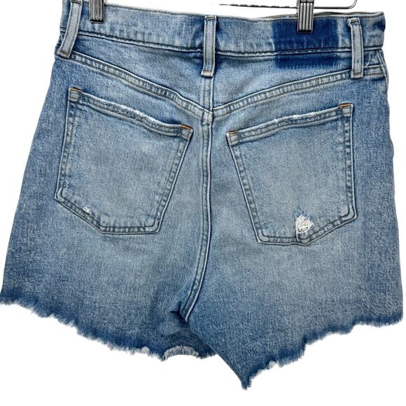 Abercrombie & Fitch Jean Shorts Womens 27 /4 Dad Short High Rise Curve Love - Picture 2 of 7